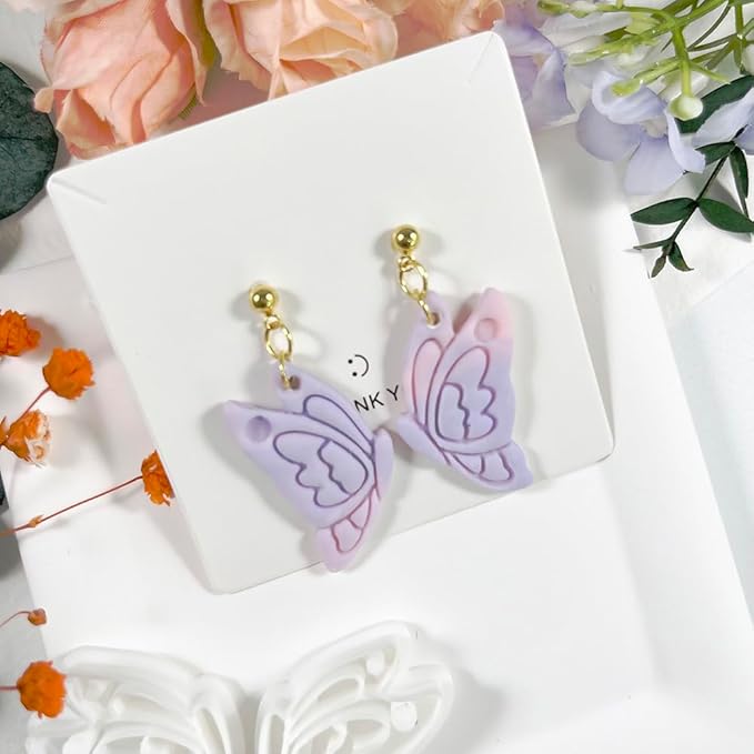Butterfly Wings Polymer Clay Cutters – Clay Cutters for Earrings Making, Polymer Clay Molds for Jewelry DIY, Clay Tools for Handmade Crafts