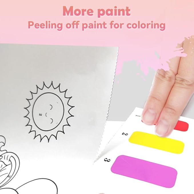 Paint with Water Books for Kid,Princess Coloring Book with Watercolor Paint Set Kids,Travel Coloring Kit,Arts and Crafts Suitable for Birthday