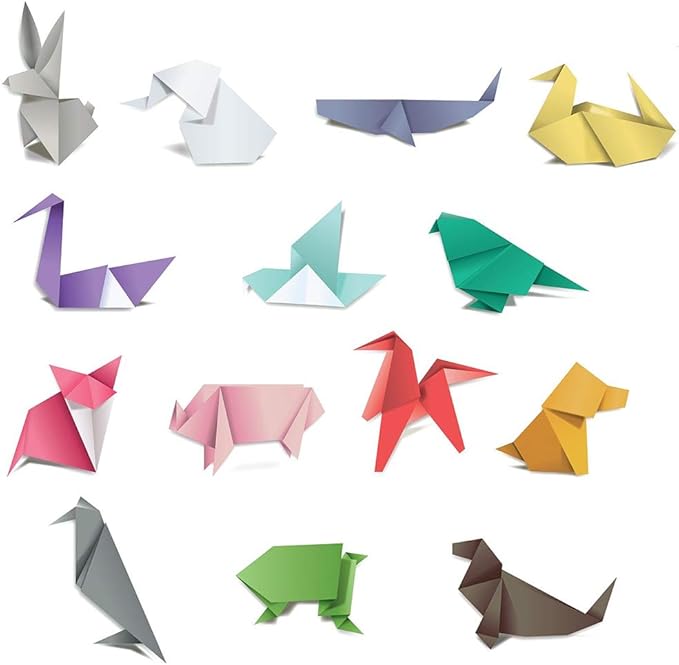 Opret Origami Paper Large, 100 Sheets 20x20cm / 8 inch Large Origami Paper 50 Vivid Colors Single Sided for Arts and Crafts Projects