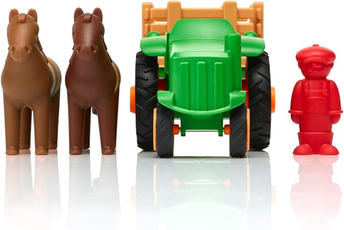 SmartMax My First Farm Tractor STEM Magnetic Discovery Play Set with Moving Tractor for Ages 1-5