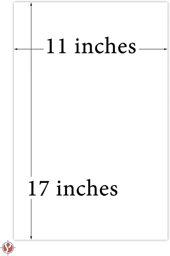 White Cardstock - For School Supplies, Crafts, Kids Art Projects, Invitations, etc – Thick 65lb Card Stock, 11 x 17 inch, Heavyweight Hard Cover Stock (176 gsm) 98 Brightness, 50 Sheets Per Pack