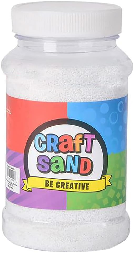 The Dreidel Company Craft Sand Art for Kids, Sand Play DIY Drawing, Messy Play, Sensory, Sand Decorations, 22 Oz, Red (3-Pack) (White, 3-Pack)