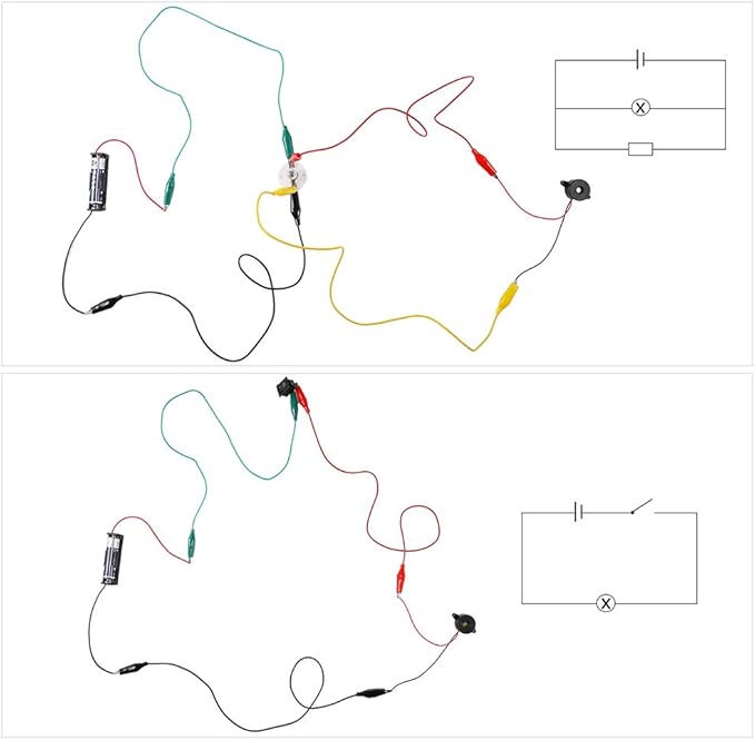 Sntieecr Electric Circuit Motor Kit, Dc Motor Kit with Small Electric Motor, Electric Circuit Kit for Kids, Educational Montessori Learning Kits for Kids DIY STEM Science Project