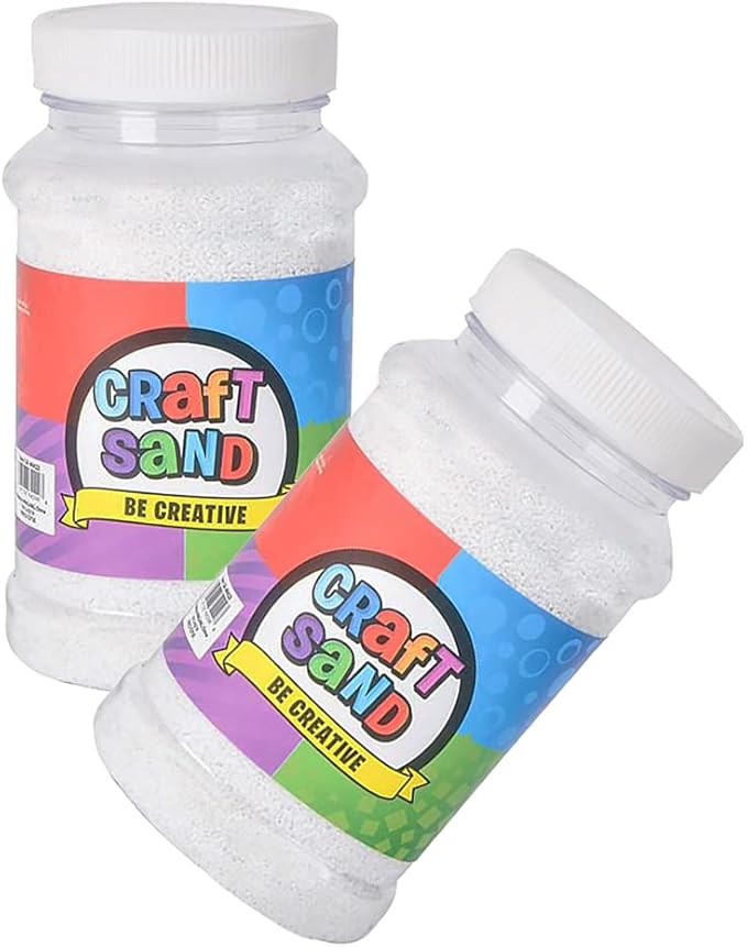The Dreidel Company Craft Sand Art for Kids, Sand Play DIY Drawing, Messy Play, Sensory, Sand Decorations, 22 Oz, Red (3-Pack) (White, 3-Pack)