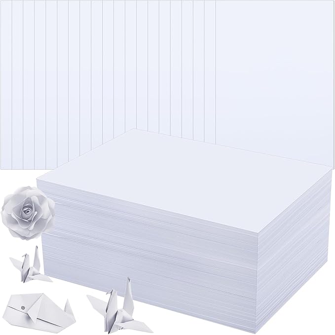1000 Sheets Construction Paper Bulk School Supplies 9 x 12 Inches Art Classic Heavyweight Paper Craft for Kids Adults Holiday Drawing(White)