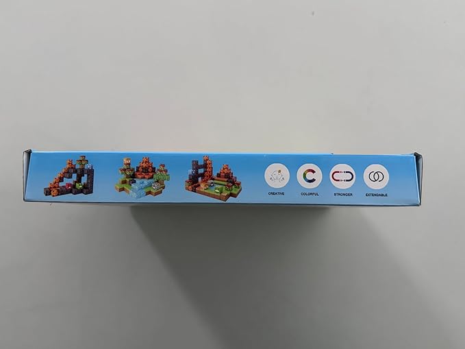 Dinosaur Toys Magnetic Blocks-Build Mine Magnet World Volcano Edition Kids Toy for 3+ Year Old Boys and Girls Building Blocks Toddler Toys Games Through Jurassic Learning Sensory Toy Gifts