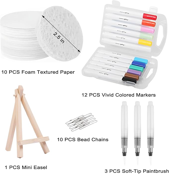 Magic Foam Texture Painting Kit, 3D Drawing Magic Foam Texture Paper, Puffy Drawing Texture Painting Kit, DIY Drawing Pens
