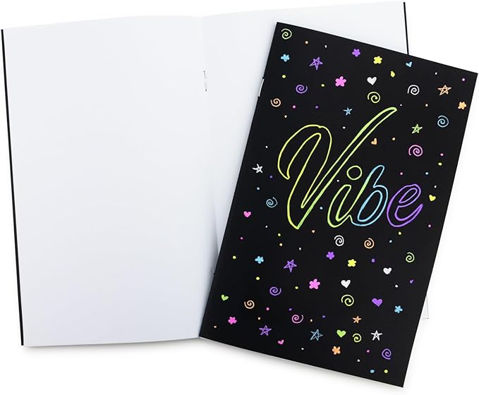 Hygloss Blank Books 8.5 x 11 Inches - 6 Pack – Black Color Paperback for Drawing & Writing – Empty Books for Journaling, Sketching or Arts & Craft