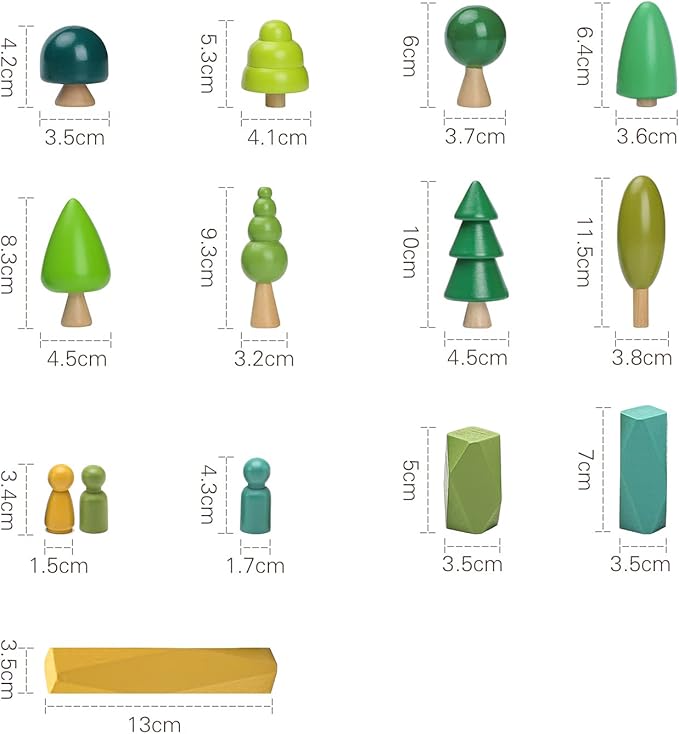 Wooden Tree Toy with Stacking Blocks for Toddlers Wood Peg Dolls and Balancing Stones for Home Decrocation Wooden Montessori Toys for Boys Girls Mini Trees Ornaments for Home Decor Accessories