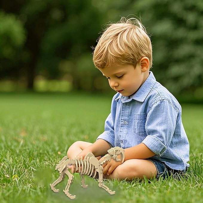 3D Puzzles for Kids, a Unique Felt Saber-Tooth Tiger 3D Puzzle, Brings a Unique Assembly Experience, Allowing Children to Enjoy Creativity and Fun in The DIY Process