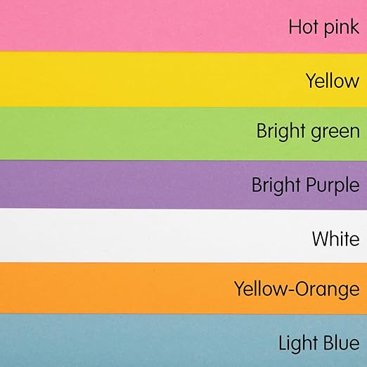 Colorations Construction Paper for Kids - 7 Colors - 3600 Bulk Sheets of 9X12 - Assorted Pack of Heavy-Duty Craft Paper