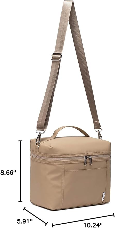 NOL Natural Organic Lifestyle Insulated Lunch Bags for Women Cooler Bag Lightweight Nylon Waterproof Lunch Box For Work