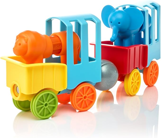 SmartMax My First Animal Train STEM Magnetic Discovery Play Set with Moving Train and Soft Animals for Ages 1-5