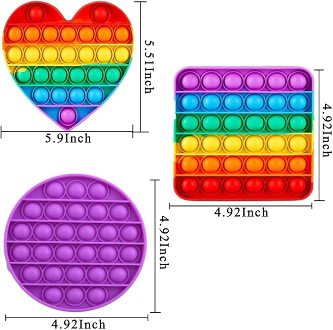 Random 36 Pcs Fidget Toys,Push Pop Fidget Sensory Toys Set,Stress Relief Gifts for Kids & Adults,Pop Bulk & Party Favors Toddler Toys for Easter Gifts,Party Supplies,Classroom Prizes