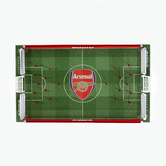 Binho Board Classic Board Game Arsenal Edition - 2-Player Fast-Paced Finger Flicker Pinball Family Board Games - Portable Tabletop Sports Game Set for Any Occasion
