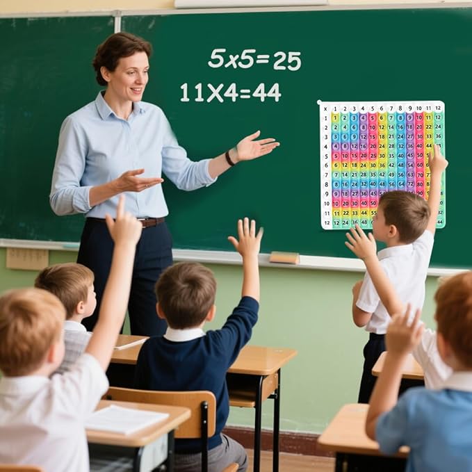 12x12 Multiplication Table Times Table Practice Multiplication Charts for Kids Flash Cards Board Game Math Fidget Toy Multiplication pop 12x12 Board Kid