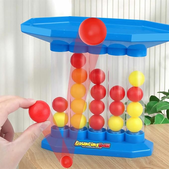 Bounce Ball Game Family Party Games for Adults, Jumping Connect The Balls of Same Colour in a Row, Tabletop Board Games, Party Favors for Holiday Multiplayers Fun Games (1 Set)
