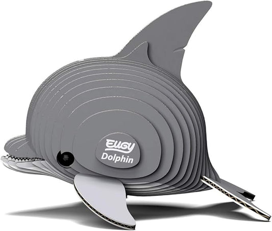 Eugy Dolphin 3D Puzzle, 25 Piece Eco-Friendly Educational Toy Puzzles for Boys, Girls & Kids Ages 6+