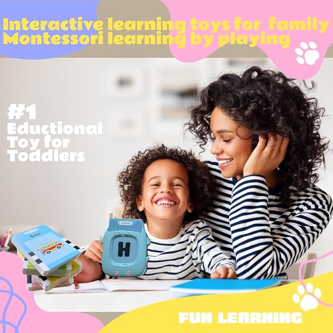 Educational Toys, Montessori Toys, Durable PVC Talking Flash Cards for Toddlers 1-3 with 274 Sight Words, Pocket Speech Therapy Toys, Autism Sensory Toys, Learning Toys, Gifts for Grandkids