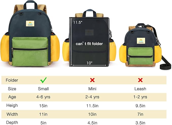 STEAMEDBUN Toddler Backpack for Boys 2-4: Kids Backpack Boys Girls - Preschool Kindergarten Daycare Backpacks - 12 inch