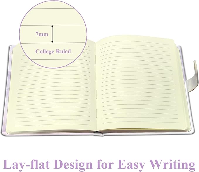 Floral Journal for Girls - Gift for Teens, Kids - Diary with Pen & Magnetic Closure, 192 Pages for Writing, 5.3"x7.5" Hardcover Lined Notebook