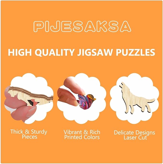 Wooden Puzzles for Adults, Flat Puzzle with 3D Visual Effect, Winter Scene Wooden Jigsaw Puzzles for Adults, Forest River Sunset Wood Puzzles Adult, Wall Art Canvas Puzzle (L -13.3 * 13 in -275 pcs)