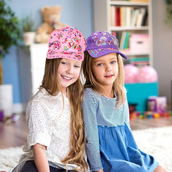 MUNDIDO Unicorn Craft Kit for Girls 5-12: Stickers, Glitter Gem Sun Hat & Baseball Cap | Birthday Gifts, Arts and Crafts Toys Gift for 6-10 Year Old Kids Girls | Crafts Gift for Boys Age 7-9 Year Old