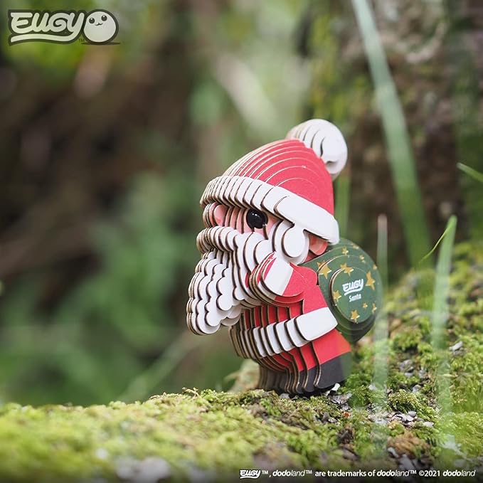 Eugy Santa 3D Puzzle, 24 Piece Eco-Friendly Educational Toy Puzzles for Boys, Girls & Kids Ages 6+