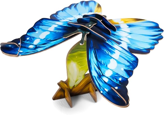 STEM Projects Preschool Toys for Kids, Eco-Friendly 3D Paper Puzzles for Children, Ideal Common Blue Morpho (Ages 7+)โฆโฆ