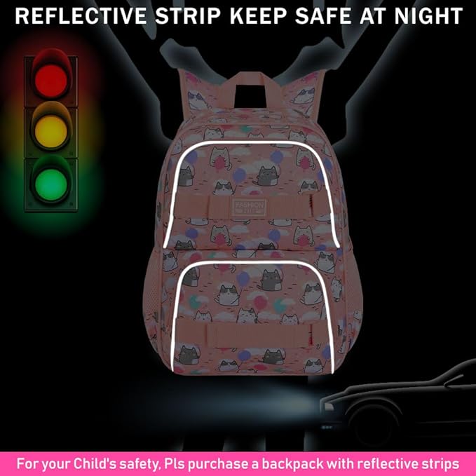 UFNDC Backpack for Girls, 17.5" Water Resistant Cat Galaxy Tie-Dye School Backpacks, Teens Bookbag for Women College Middle