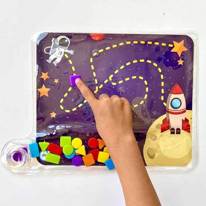 hand2mind Colors & Shapes Sensory Pad, Occupational Therapy Toys, Fine Motor Toys, Toddler Sensory Toys, Sensory Water Mat, Sensory Play Therapy Toys, Calming Toys for Kids, Calm Down Corner Supplies