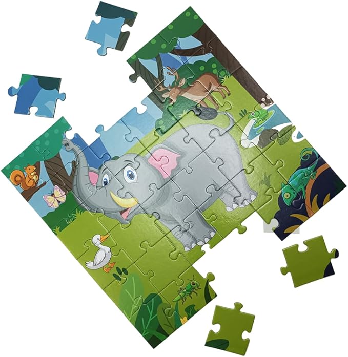 Elephant Floor Puzzle for Kids,Animal Jigsaw Large Puzzles 36Piece Puzzle for Toddler Ages 3+,Children Learning Preschool Educational Toys,Gift for 3+ Years Old (Elephant)