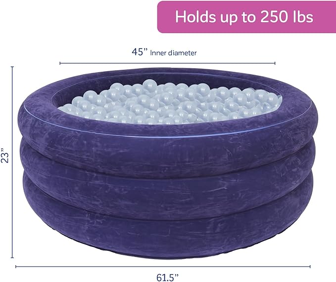 Fun and Function - Air-Lite Ball Pit for Toddlers & Kids - Indoor Soft Play Ball Pit - Big Blow Up/Inflatable - Sensory Tool for Kids w/Special Needs