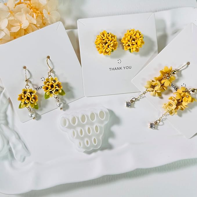 4pcs Mini Flower Polymer Clay Cutters – Clay Earring Cutters for Floral Jewelry, Polymer Clay Molds for Handmade Accessories, Clay Tools for DIY Crafting