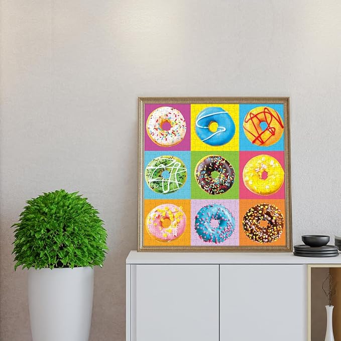 500 Pieces Jigsaw Puzzles for Adults and Teens and Kids Family Happy Gift Colorful Popsicles (T-Doughnuts)