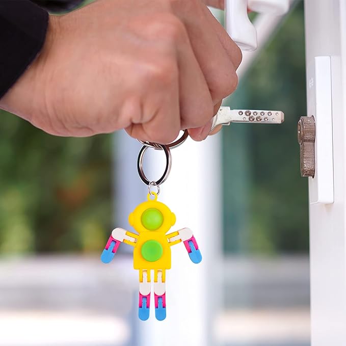 SoulLife 24 Pack Pop Fidget Spinners Bulk, Deformable Astronaut Key Chain Fidget Toys Bulk, Stocking Stuffers Birthday Gifts Party Favors for Kids, Student Gifts Classroom Prizes