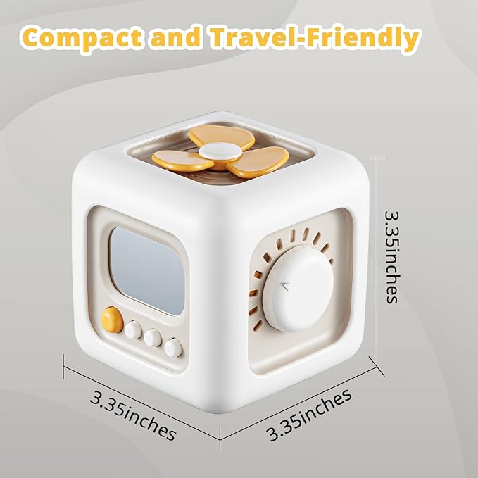Busy Cube, Toys for 1 Year Old Boy, Montessori Toys for 1+ Year Old, Travel Sensory Toys for Toddlers 1-3, Learning Fine Motor Skills| 1st Birthday Gifts Boy 9 12 Months +