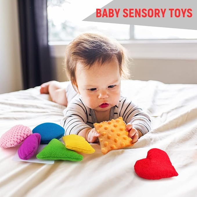 Texture Sensory Bean Bags,Toddler Sensory Toys for Babies,Preschool Toys Set of 13 Beanbags, Shape Sensory Bean Bags with Storage Bag,Develop Fine Motor & Sensory Play for Newborns’ Early Learning