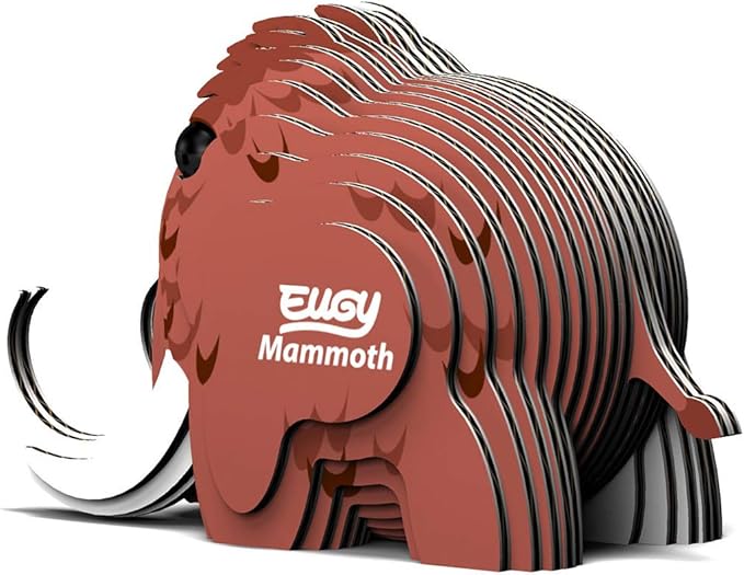 Eugy Mammoth 3D Puzzle, 22 Piece Eco-Friendly Educational Toy Puzzles for Boys, Girls & Kids Ages 6+