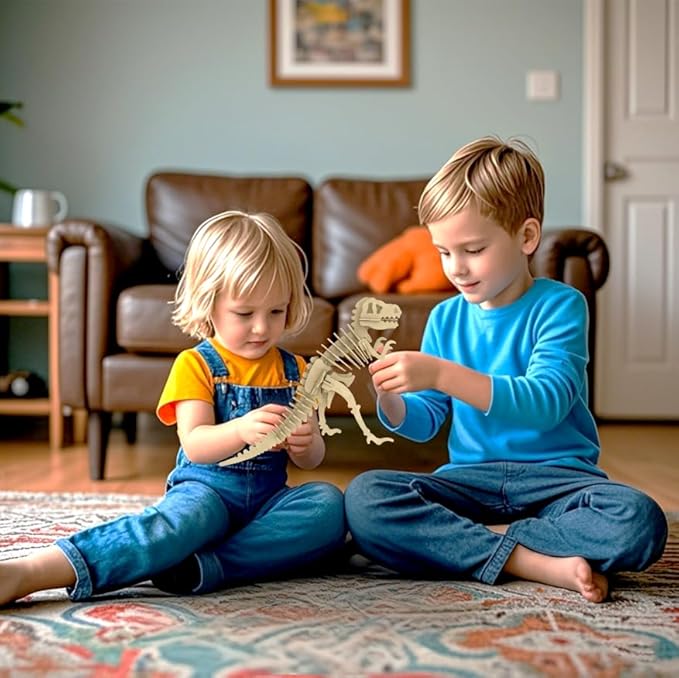 3D Puzzles for Kids, Different from Wooden Puzzles, Felt Tyrannosaurus Rex DIY Three-Dimensional Puzzle, Dinosaur Puzzle Toy Educational Game Set Gift