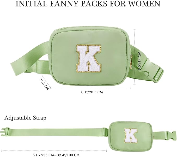 YOOLIFE Fanny Packs - Crossbody Bags for Women - Green Small Cross Body Bags for Travel Gifts