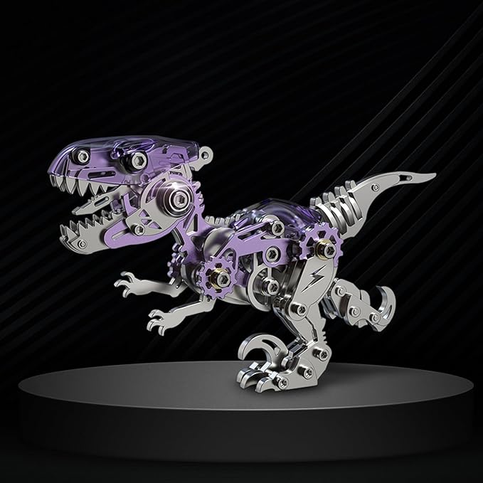 FILASLFT 3D Metal Puzzles,Mechanical Dinosaur 3D Metal Puzzle for Adults,Velociraptor Series DIY 3D Metal Model Kits,Home Decoration Art Handicrafts Gifts Toys