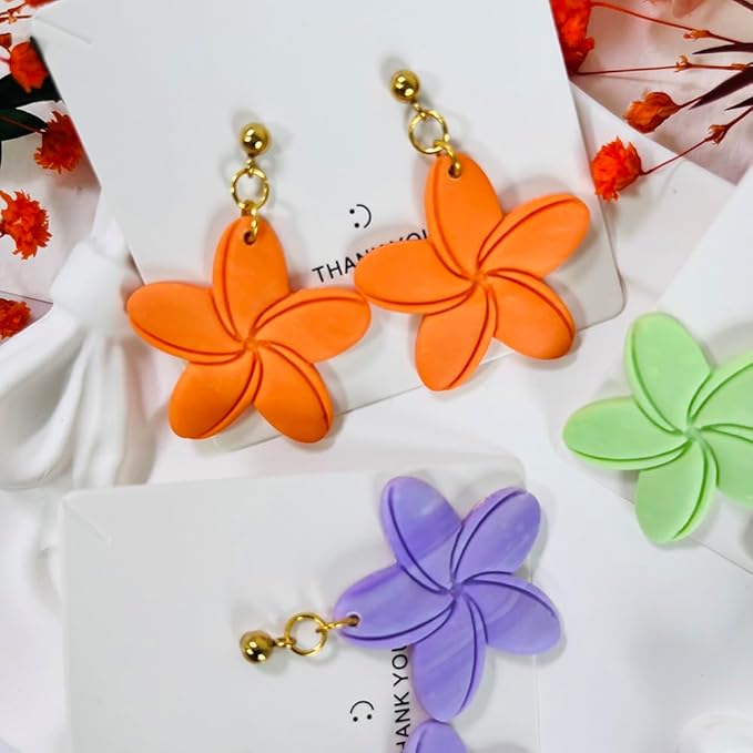 Tropical Flower Polymer Clay Cutter – 5 Petal Clay Earring Cutter for DIY Floral Jewelry – Clay Tools for Polymer Clay Earrings & Handmade Crafts – Simple Cutter for Summer Designs