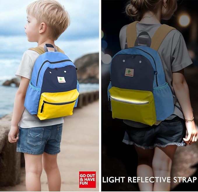 Kids Backpacks For Girls Boys, School & Travel, Large, 15" H, Unisex, Lelon-shark- L, Water Resistant, Animals Pattern, 1 L, Nylon