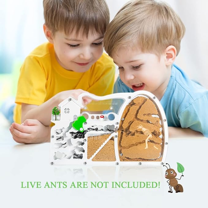 Ant Farm Castle, Sand Ant Colony Observation Kit, Ant Viewing Habitat Science Kit, Educational & Learning Science Kit for Kids, Adults, Student (Yellow)