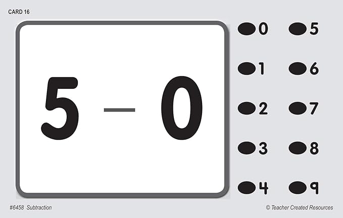 Teacher Created Resources Power Pen Learning Cards: Subtraction (6458) Medium