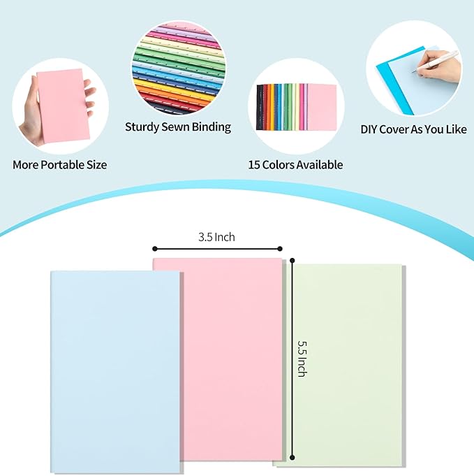 150 Pack Mini Pocket Colorful Lined Notebook Bulk, Journals Bulk, Small Notebooks 3.5x5.5, 30 Sheets/60 Pages, Mini Notebooks for Kids, Traveler, Students, School Supplies(Lined-150 pack, 15 Colors)