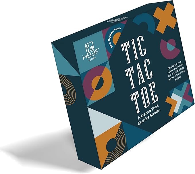 BSIRI Wooden Tic Tac Toe Game - Brain Teaser Puzzles for Adults Kids Games and Unique Gifts for Kids, Coffee Table Decor Living Room Decor Modern Wood Decor (5.5 Inch)