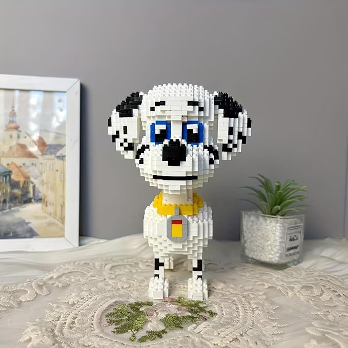 Dalmatian Pet Model Micro Mini Building Block Toy - Ideal Festival Gift, Decorative Item - Adorable and Humorous Design for Home Decor