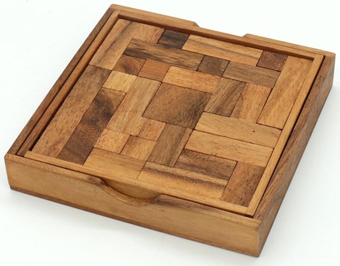 Solid Pentominoes - Wooden Brain Teaser Puzzle